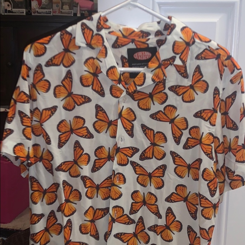 Dollskill monarch butterfly button up
